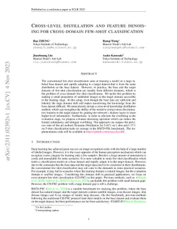 Cross-Level Distillation and Feature Denoising for Cross-Domain Few-Shot
  Classification
