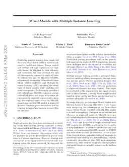 Mixed Models with Multiple Instance Learning