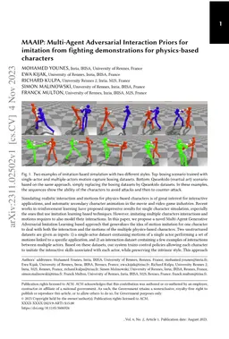 MAAIP: Multi-Agent Adversarial Interaction Priors for imitation from
  fighting demonstrations for physics-based characters