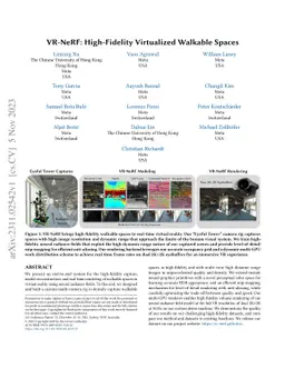 VR-NeRF: High-Fidelity Virtualized Walkable Spaces