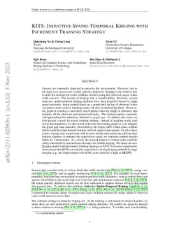 KITS: Inductive Spatio-Temporal Kriging with Increment Training Strategy