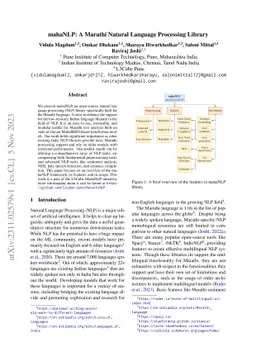 mahaNLP: A Marathi Natural Language Processing Library