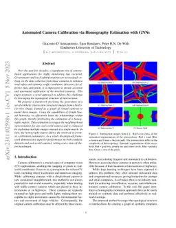 Automated Camera Calibration via Homography Estimation with GNNs