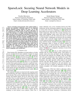 SparseLock: Securing Neural Network Models in Deep Learning Accelerators