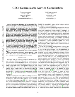 GSC: Generalizable Service Coordination