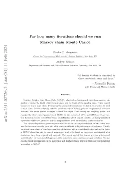 For how many iterations should we run Markov chain Monte Carlo?