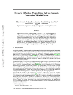 Scenario Diffusion: Controllable Driving Scenario Generation With
  Diffusion
