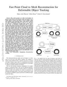 Fast Point Cloud to Mesh Reconstruction for Deformable Object Tracking