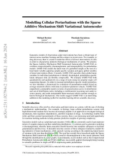 Modelling Cellular Perturbations with the Sparse Additive Mechanism
  Shift Variational Autoencoder