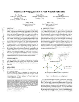 Prioritized Propagation in Graph Neural Networks