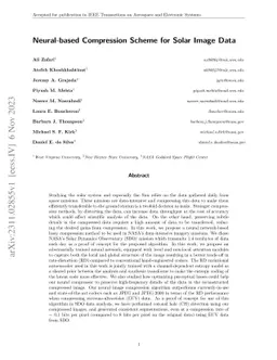 Neural-based Compression Scheme for Solar Image Data