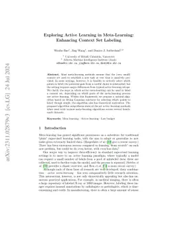 Exploring Active Learning in Meta-Learning: Enhancing Context Set
  Labeling