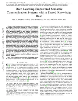 Deep Learning-Empowered Semantic Communication Systems with a Shared
  Knowledge Base