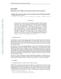 PhoGPT: Generative Pre-training for Vietnamese