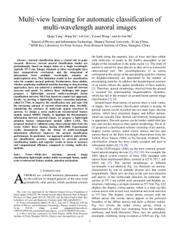 Multi-view learning for automatic classification of multi-wavelength
  auroral images