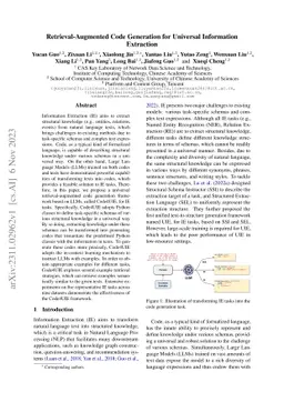 Retrieval-Augmented Code Generation for Universal Information Extraction