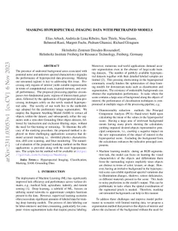 Masking Hyperspectral Imaging Data with Pretrained Models