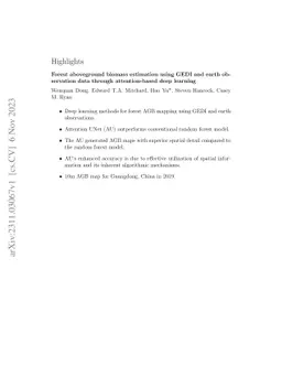 Forest aboveground biomass estimation using GEDI and earth observation
  data through attention-based deep learning