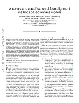 A survey and classification of face alignment methods based on face
  models