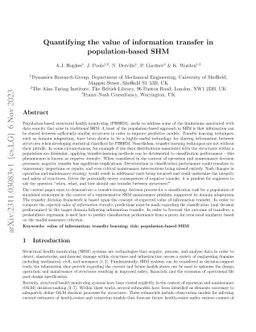 Quantifying the value of information transfer in population-based SHM