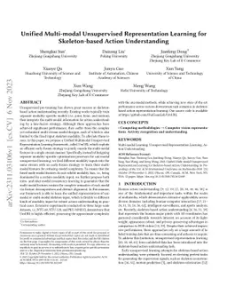 Unified Multi-modal Unsupervised Representation Learning for
  Skeleton-based Action Understanding