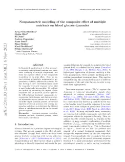 Nonparametric modeling of the composite effect of multiple nutrients on
  blood glucose dynamics