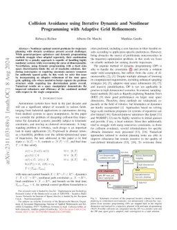 Collision Avoidance using Iterative Dynamic and Nonlinear Programming
  with Adaptive Grid Refinements