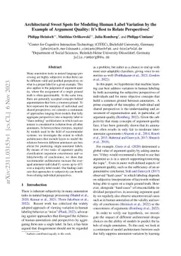 Architectural Sweet Spots for Modeling Human Label Variation by the
  Example of Argument Quality: It's Best to Relate Perspectives!