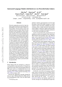 Instructed Language Models with Retrievers Are Powerful Entity Linkers