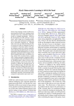 Ziya2: Data-centric Learning is All LLMs Need