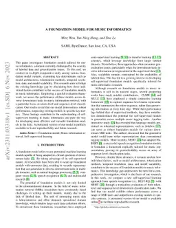 A Foundation Model for Music Informatics