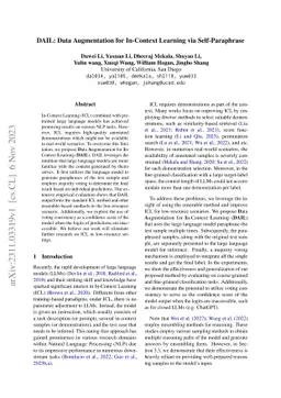 DAIL: Data Augmentation for In-Context Learning via Self-Paraphrase