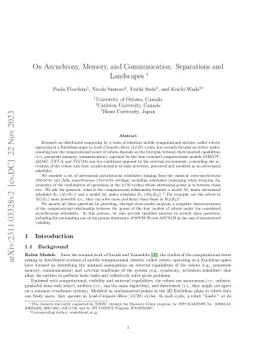 On Asynchrony, Memory, and Communication: Separations and Landscapes
