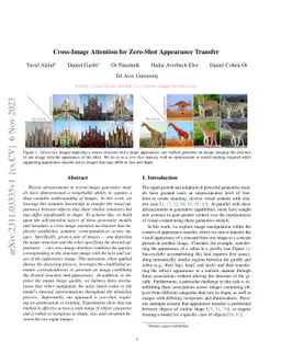 Cross-Image Attention for Zero-Shot Appearance Transfer