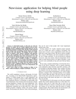 Newvision: application for helping blind people using deep learning