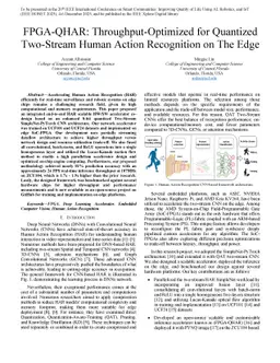 FPGA-QHAR: Throughput-Optimized for Quantized Human Action Recognition
  on The Edge