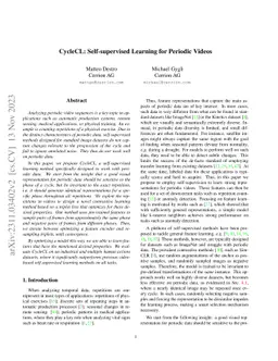 CycleCL: Self-supervised Learning for Periodic Videos