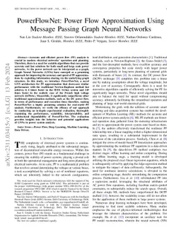 PowerFlowNet: Power Flow Approximation Using Message Passing Graph
  Neural Networks
