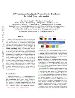 TSP-Transformer: Task-Specific Prompts Boosted Transformer for Holistic
  Scene Understanding