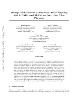 Osprey: Multi-Session Autonomous Aerial Mapping with LiDAR-based SLAM
  and Next Best View Planning