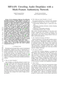MFAAN: Unveiling Audio Deepfakes with a Multi-Feature Authenticity
  Network
