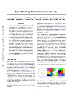 PcLast: Discovering Plannable Continuous Latent States