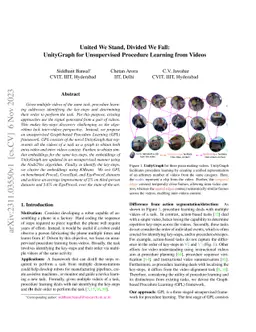 United We Stand, Divided We Fall: UnityGraph for Unsupervised Procedure
  Learning from Videos