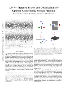 iDb-A*: Iterative Search and Optimization for Optimal Kinodynamic Motion
  Planning