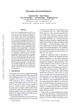 Measuring Adversarial Datasets