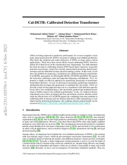 Cal-DETR: Calibrated Detection Transformer