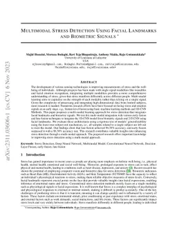 Multimodal Stress Detection Using Facial Landmarks and Biometric Signals