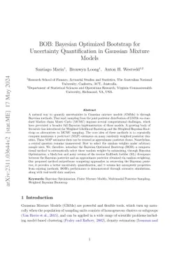BOB: Bayesian Optimized Bootstrap for Uncertainty Quantification in
  Gaussian Mixture Models