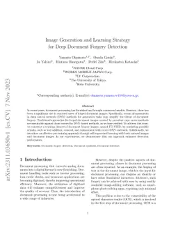 Image Generation and Learning Strategy for Deep Document Forgery
  Detection