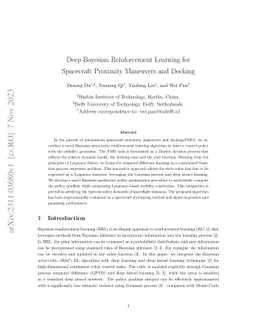 Deep Bayesian Reinforcement Learning for Spacecraft Proximity Maneuvers
  and Docking
